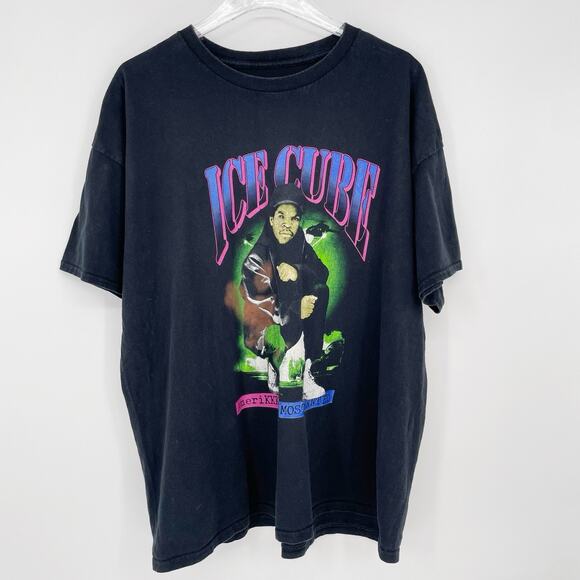 Ice Cube Vintage AmeriKKKa’s Most Wanted Distressed T-shirt 2XL Tee Black Men’s - Picture 1 of 6